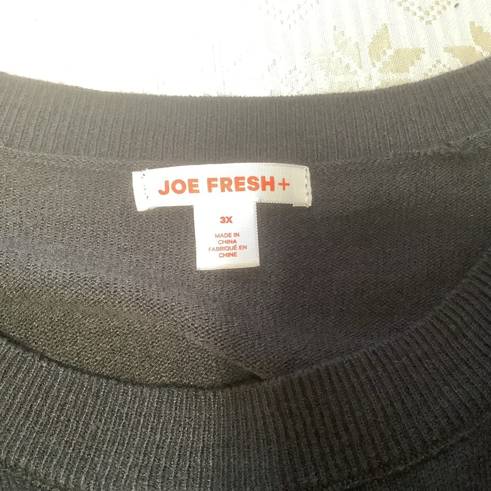Joe Fresh Top Women’s Size 3X Knit  Loose Fit Beads Grey - Picture 5 of 10